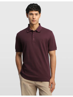Arrow - Purple Textured Poetic Outdoor Polo T-shirt