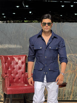 Dressjet - Navy Blue Comfort Casual Shirt