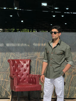 Dressjet - Green Comfort Casual Shirt