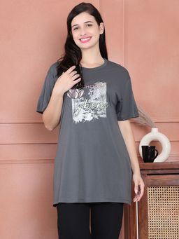 Kanvin - Women Long Olive T-Shirt ()
