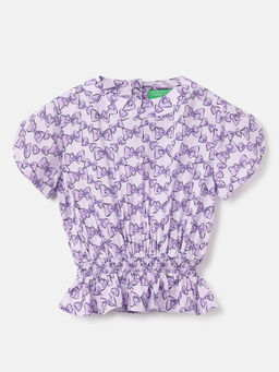 United Colors of Benetton - Regular Fit Round Neck Printed Top