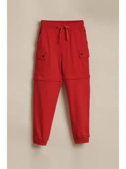Allen Solly - Boys Red Solid Joggers