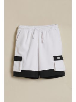 Allen Solly - Boys White Regular Fit Solid Shorts
