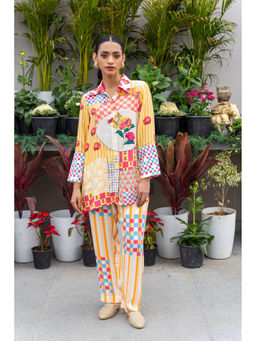 Pooja Singhal - Sunrise Geometrical Printed Long Co-Ord Set