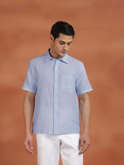 Fabindia - Men Blue Solid Shirt