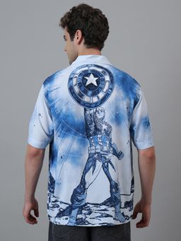 Free Authority - Men Blue Graphic Printed Shirt