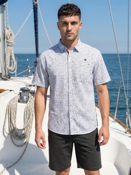 KUONS AVENUE - Men Grey Floral Printed Shirt