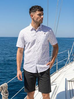 KUONS AVENUE - Men Maroon Floral Printed Shirt