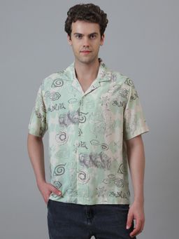 Free Authority - Men Green Graphic Printed Shirt