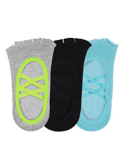 Mint & Oak - Open Toes Pilates & Yoga Grip Socks - Set of 3