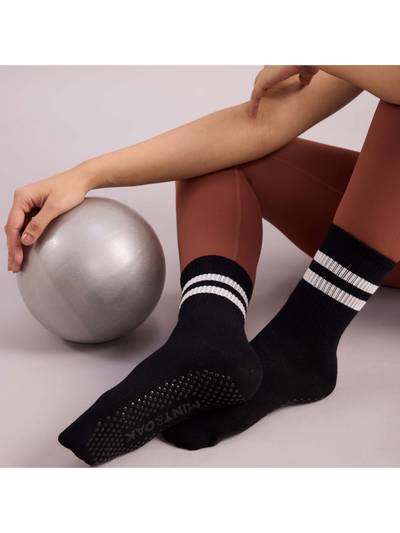 Full Length Pilates & Yoga Grip Socks Non Slip Breathable Socks for Women-White