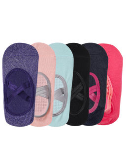 Mint & Oak - Pilates & Yoga Anti Slip Grip Socks - Set of 6