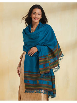 Fabindia - Teal Wool Shawl