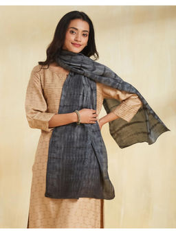 Fabindia - Grey Silk Tie & Dye Stole