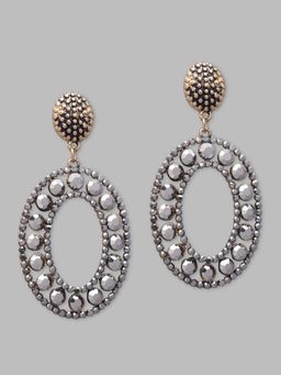 Globus - Gold Plated Geometric Drop Earring-3619583001