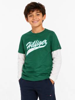 Tommy Hilfiger - Boys Logo Regular Fit Cotton T-Shirt