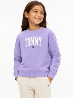 Tommy Hilfiger - Girls Regular Fit Cotton Crew Neck Sweatshirt