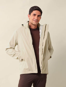 U.S. POLO ASSN. - Men's Beige Solid/Plain Jacket