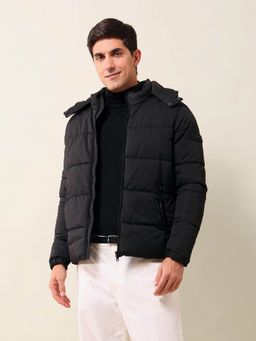 U.S. POLO ASSN. - Printed Black Full Sleeves Jacket