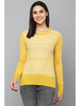 Allen Solly - Women Yellow Patterned Casual Top