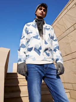 CRIMSOUNE CLUB - Men White Printed Jacket