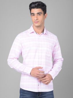 CRIMSOUNE CLUB - Men Pink Striped Shirt