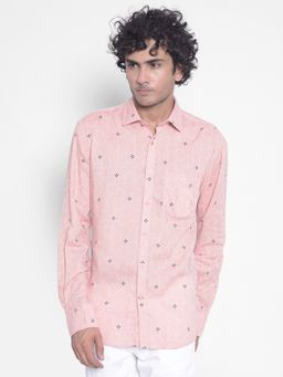 CRIMSOUNE CLUB - Men Pink Printed Shirt