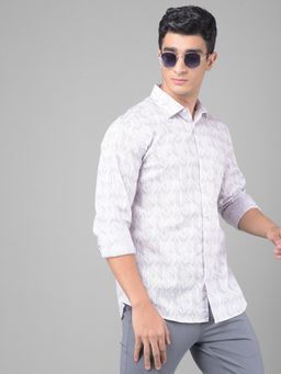 CRIMSOUNE CLUB - Men Grey Printed Shirt