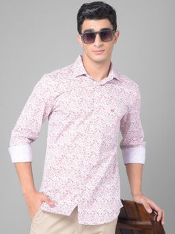 CRIMSOUNE CLUB - Men Pink Printed Shirt