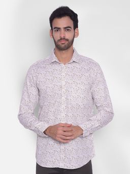 CRIMSOUNE CLUB - Men Olive Printed Shirt