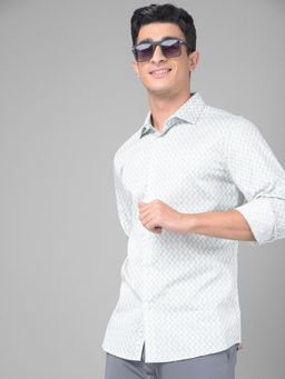 CRIMSOUNE CLUB - Men Green Printed Shirt