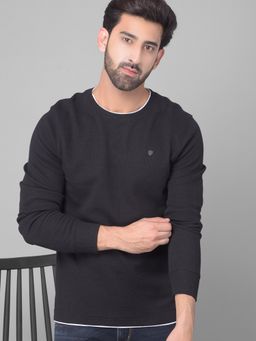 CRIMSOUNE CLUB - Men Black Long Sleeved T-Shirt