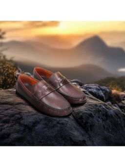 Bugatti - Linex Mid Brown Mens Drivers Slip On Loafers