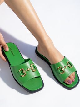 MIORAH - Womens Green Trendy Flats