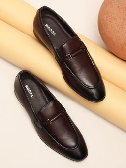 REGAL - Bordo Mens Formal Buckled Leather Slip On Loafers