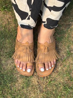 SANDALWALI - Womens Lady Suzy Tan Vegan Flats