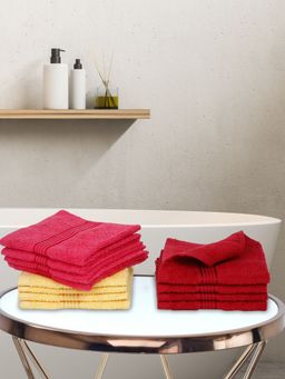 KOPA - Quick Dry 100% Cotton Soft Terry Towel -12Pc Face Towel D'Ross Solid-Multi
