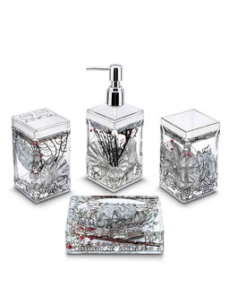 Freelance - Eden Acrylic 4 Pcs Bathroom Set-Dispenser Holder Tumbler & Soap Dish