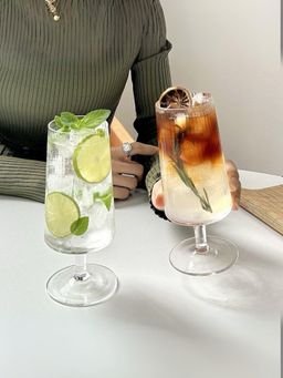 Smokey Cocktail - Stemmed Cocktail Glass - Set Of 2