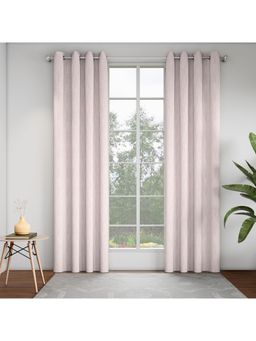 GM - Leaf Blush 7 Feet Room Darkening Door Curtain (Pack of 2)