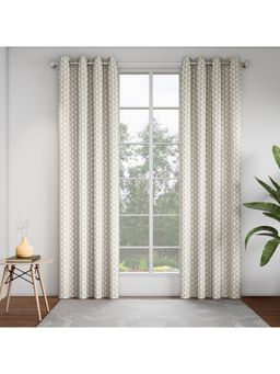 GM - Scallop Metal 7 Feet Room Darkening Door Curtain (Pack of 2)