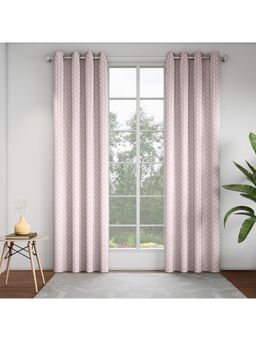GM - Scallop Blush 7 Feet Room Darkening Door Curtain (Pack of 2)