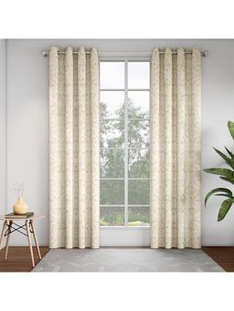 GM - Ornamental Papyrus 7 Feet Room Darkening Door Curtain (Pack of 2)