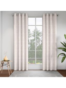 GM - Ornamental Blush 7 Feet Room Darkening Door Curtain (Pack of 2)