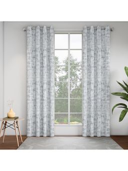 GM - Textured Graphite 7 Feet Room Darkening Door Curtain (Pack of 2)
