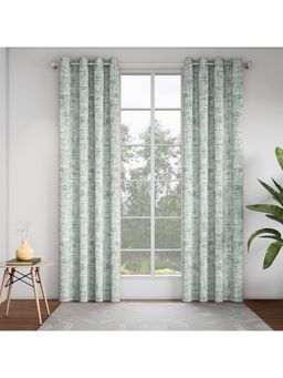 GM - Textured Sky 7 Feet Room Darkening Door Curtain (Pack of 2)