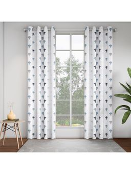 GM - Scallop Pacific 7 Feet Room Darkening Door Curtain (Pack of 2)