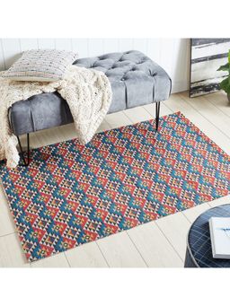 Mona B - Feet Geometric Multi-Color Rug (3.5x5.5 Feet)