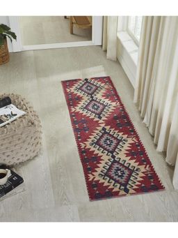 Mona B - Ethnic Red Rug (1.83x6 Feet)