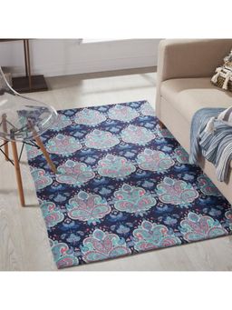 Mona B - Feet Ethnic Blue Rug (3.5x5.5 Feet)